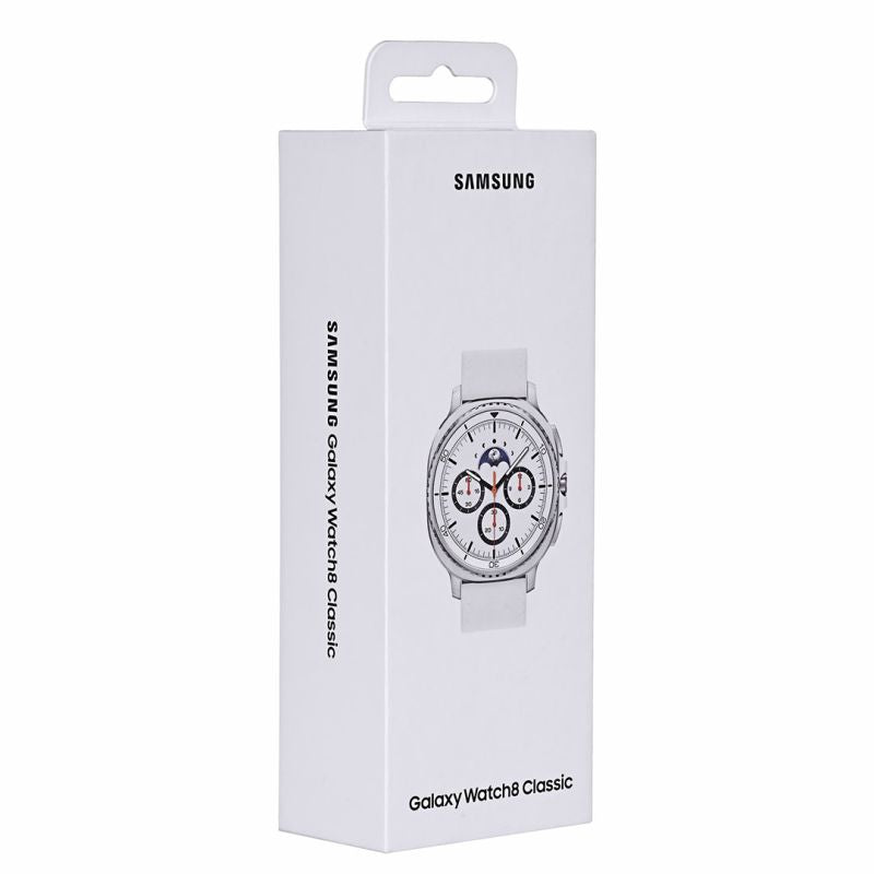 Samsung Galaxy Watch Classic packaging on a white background