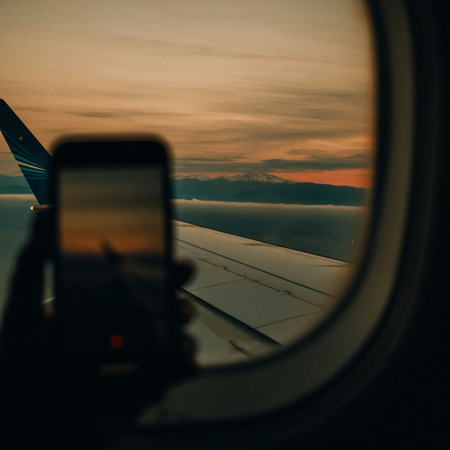 using phone on a plane