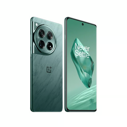 OnePlus smartphone showing front and back on a white background