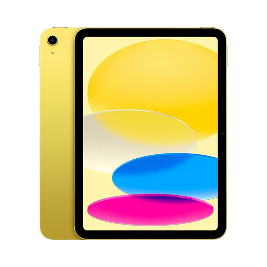 Yellow Apple iPad 10.9inch 10th Gen  on a white background