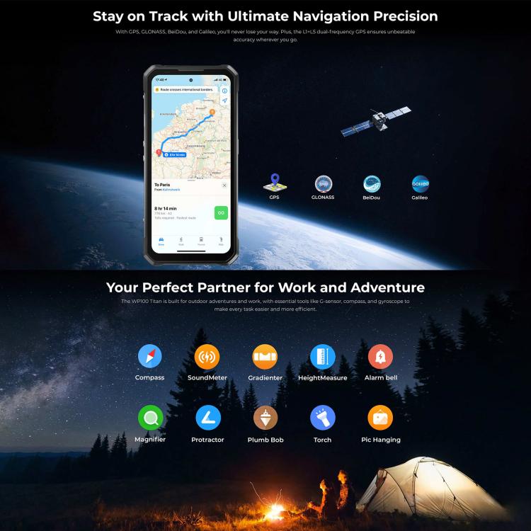  Oukitel WP100 TITAN navigation