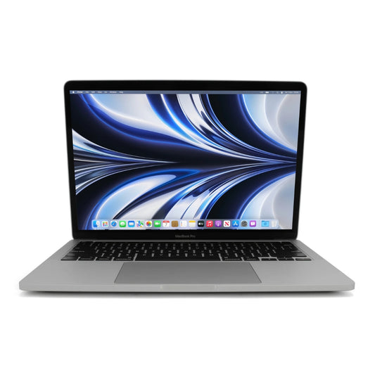 Apple MacBook Pro 13" 2020 with a colorful display on a white background