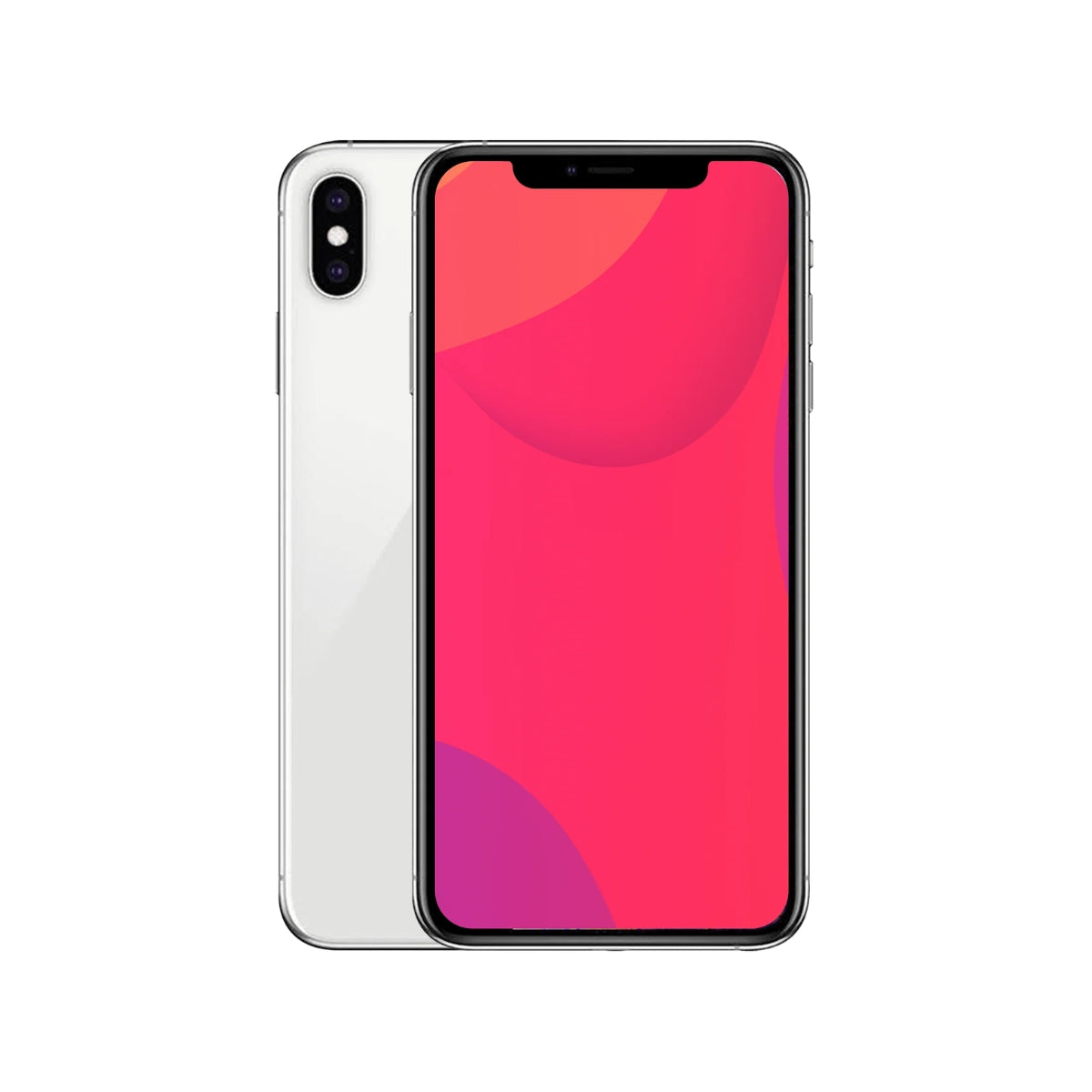 Smartphone with a colorful display on a white background