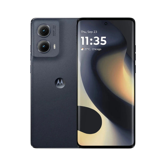 Motorola Edge 2024 XT2405 black smartphone showing front and back on a white background