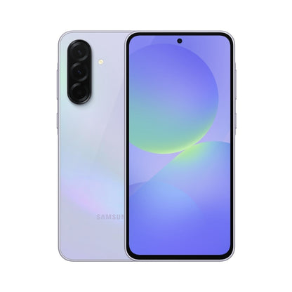 Samsung Galaxy A36 smartphone showing back and front views on a white background