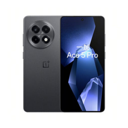OnePlus Ace 5 Pro smartphone showing back and front views on a white background