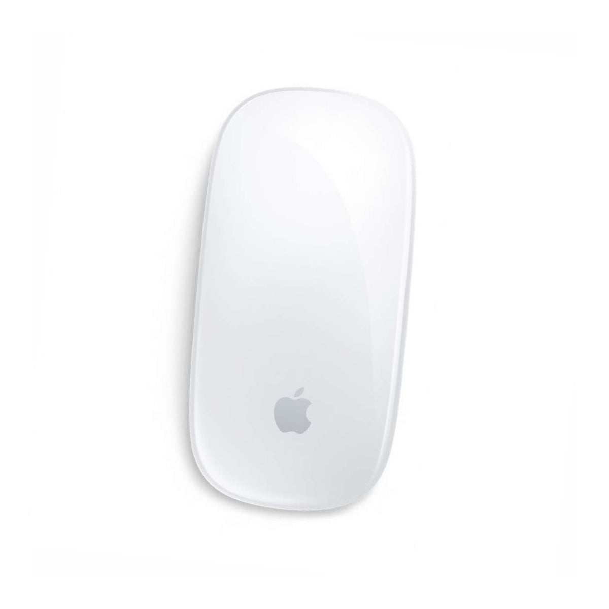 White Apple computer mouse on a white background