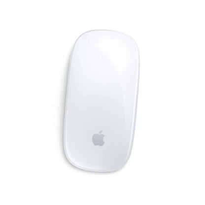 White Apple computer mouse on a white background