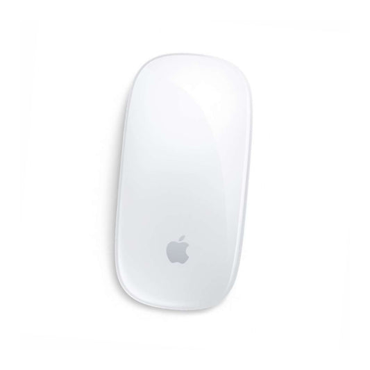 White Apple computer mouse on a white background