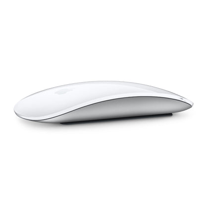 Black Apple Magic Mouse (4th Gen) on a light gray background