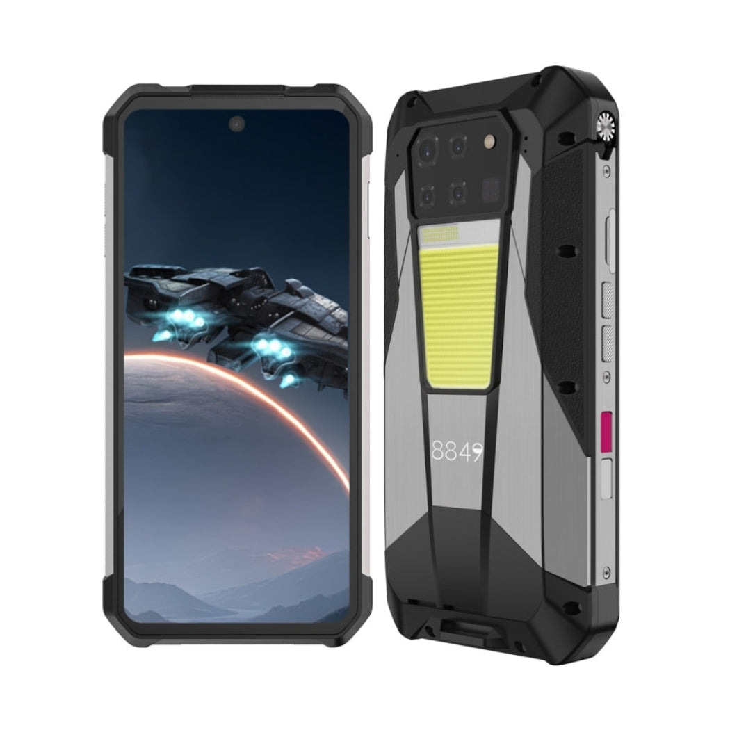 Rugged phone Unihertz Tank 3 Pro 5G with screen and back views on a white background