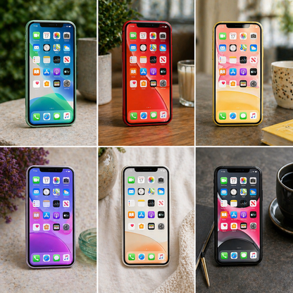 iPhone 11 front all available colours