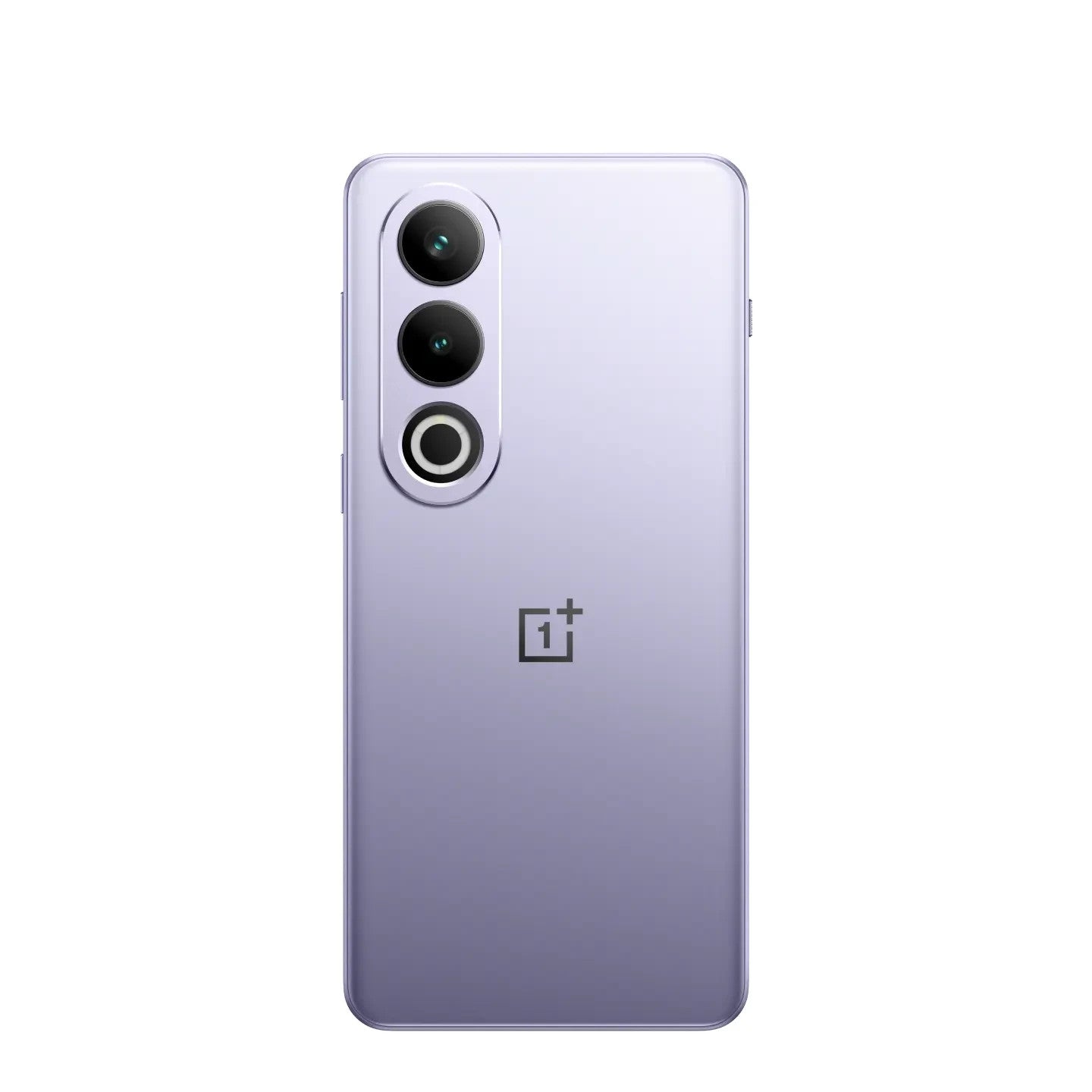 Back view oneplus ace 3v purple smartphone on a white background