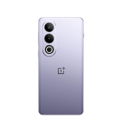 Back view oneplus ace 3v purple smartphone on a white background