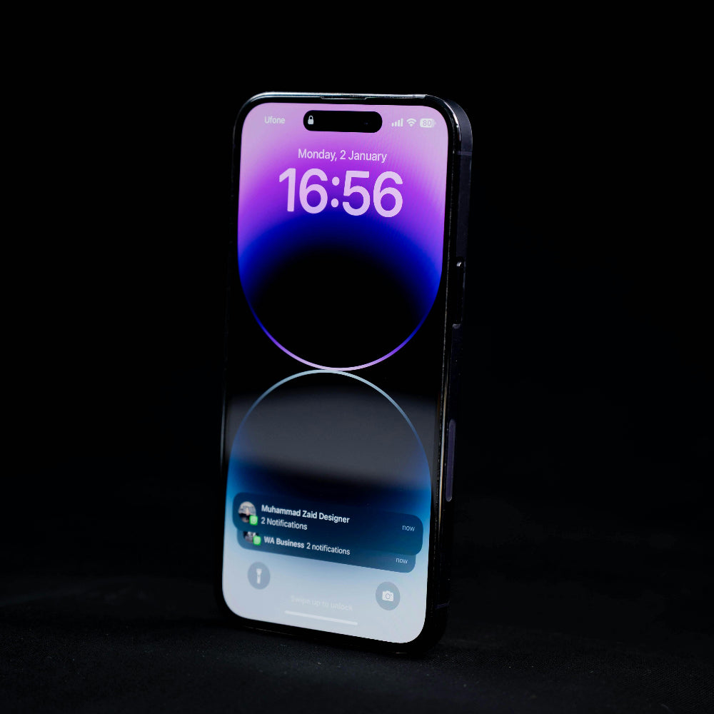 iPhone 15 Smartphone with a futuristic design on a black background