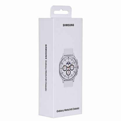 Samsung Galaxy Watch Classic packaging on a white background